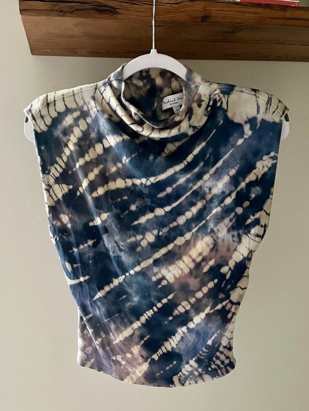 Michael Stars Aria Double Dye Top - Nocturnal Combo (Navy Watercolor) | NWOT